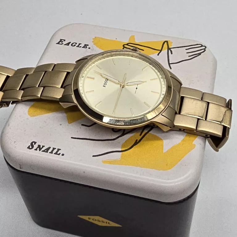 ZEGAREK MĘSKI FOSSIL FS5462 / ZŁOTY / PUDŁEKO / ŁADNY STAN!