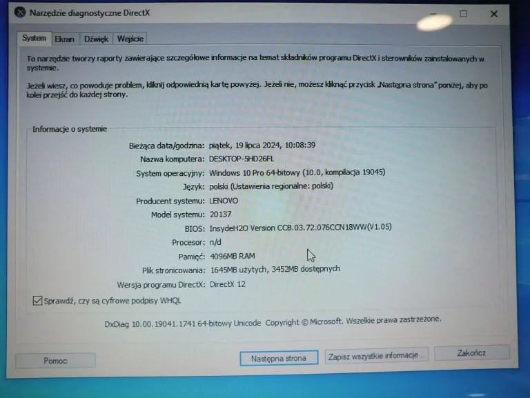 LAPTOP LENOVO 4RAM AMD1-1200 200GB W10+LAD