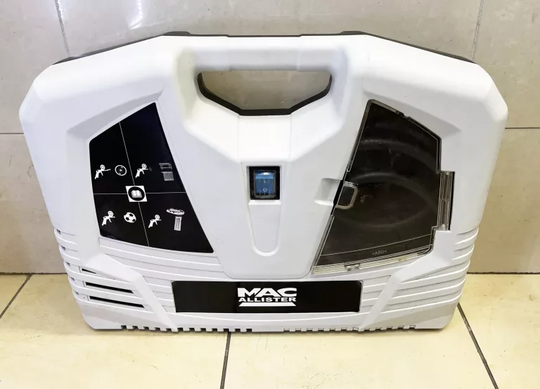 MINI KOMPRESOR MACALLISTER MSMAC1100 + PISTOLET PRZENOŚNY BUDOWA GARAŻ