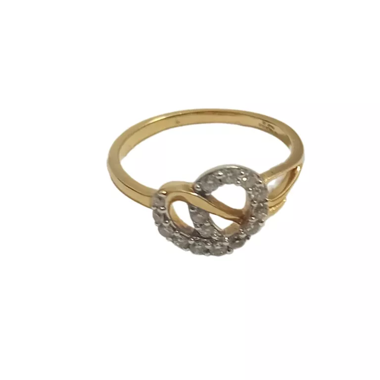 PIĘKNY ZŁOTY PIERŚCIONEK 2,42G 750 DIAMENTY