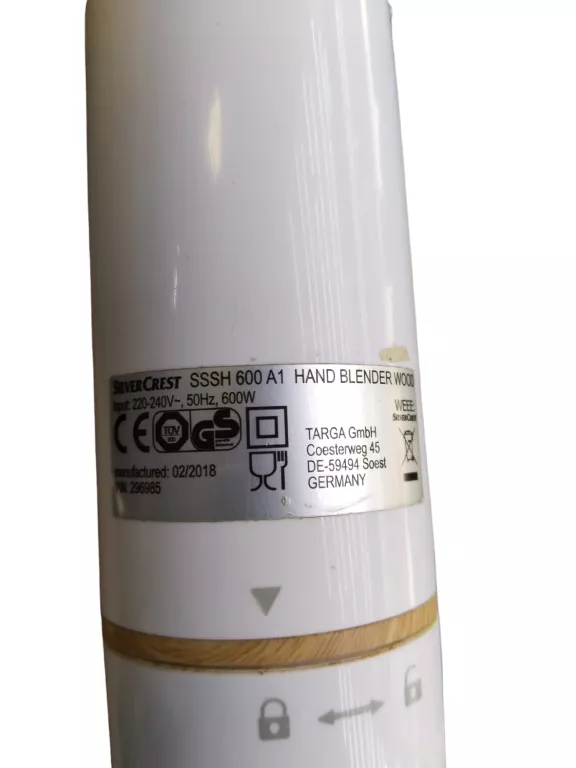BLENDER RĘCZNY SILVERCREST SSSH 600 A1 600 W BIAŁY
