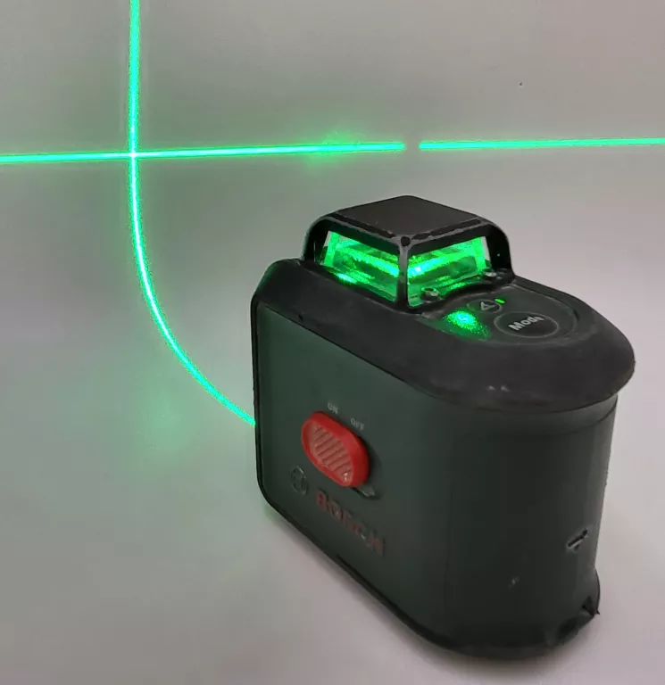 LASER KRZYZOWY BOSCH 360 ZIELONY (ZMODYFIKOWANY ŁADOWANIE USB-C)