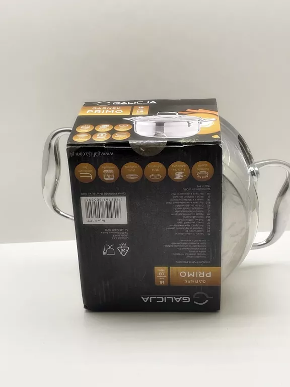 GARNEK INDUKCJA ZE STALI NIERDZEWNEJ 16CM 1,8L
