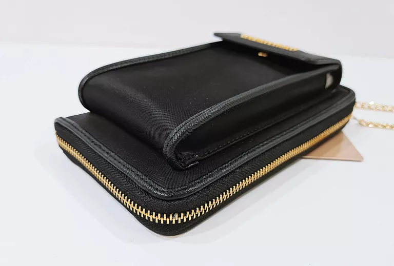 LOVE MOSCHINO DUŻY PORTFEL NA ŁAŃCUSZKU Z KIESZENIĄ NA TELEFON