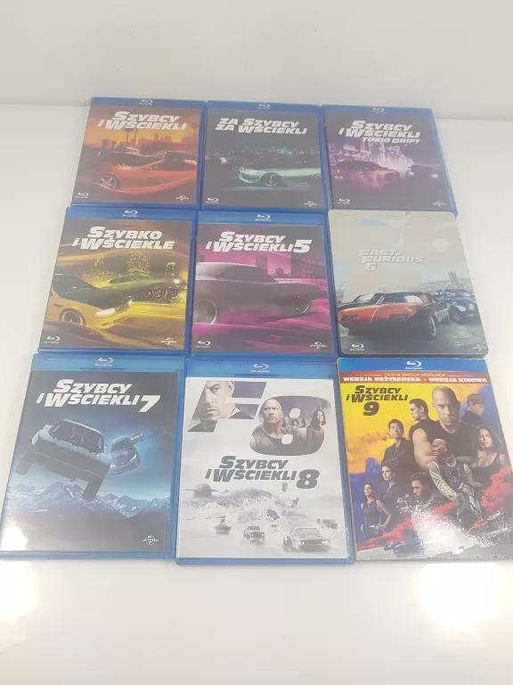 KOLEKCJA FILMÓW BLU-RAY SZYBCY I WŚCIEKLI 1-9 PL