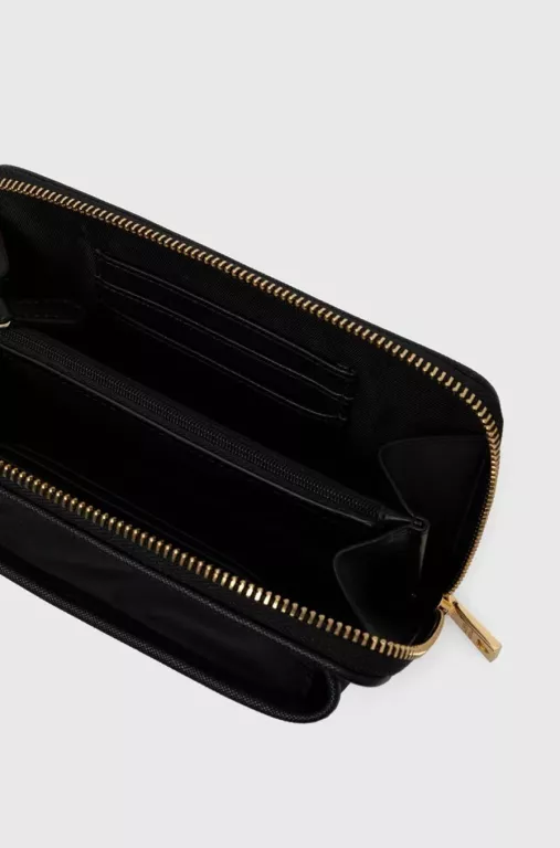 LOVE MOSCHINO DUŻY PORTFEL NA ŁAŃCUSZKU Z KIESZENIĄ NA TELEFON