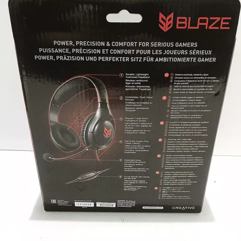 SŁUCHAWKI NAUSZNE CREATIVE SOUND BLASTER BLAZE