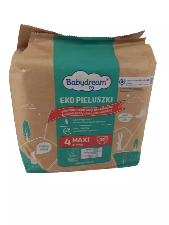 BABYDREAM EKO PIELUCHY MAXI ROZMIAR 4 8-14KG 30SZT