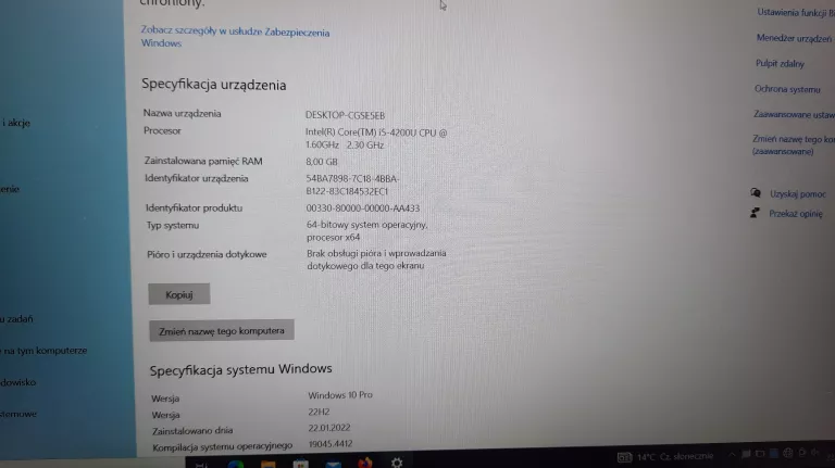 LAPTOP DELL LATITUDE E7440 / 8/256GB / INTEL I5 / *OKAZJA*
