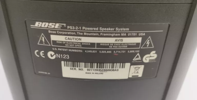 BOSE PS 3-2-1 II POWERED SPEAKER SYSTEM