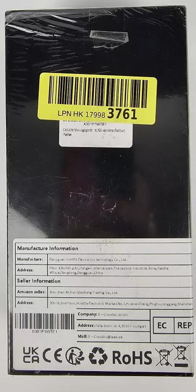 ULTRADŹWIĘKOWA URZĄDZENIE DO MASAŻU CELLULITU F1