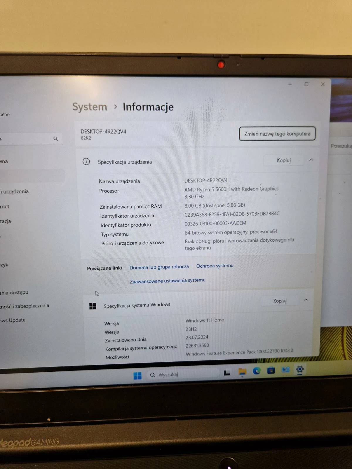 laptop-lenovo-ideapad-gaming-3-15ach6-zasilacz-seria-procesora-amd-ryzen-5