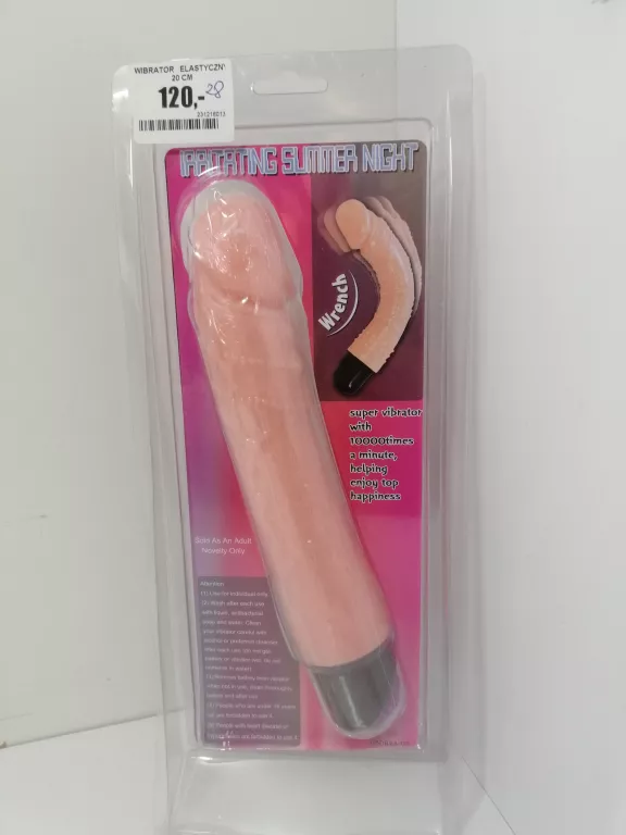 WIBRATOR   ELASTYCZNY 20 CM