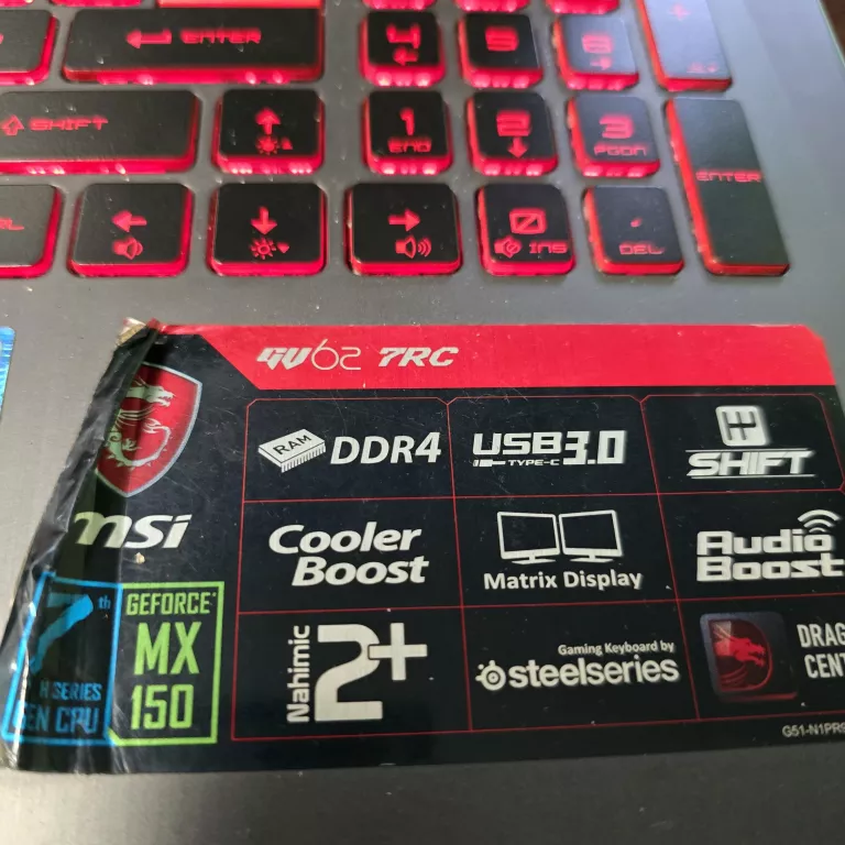 LAPTOP MSI MS-16 JD