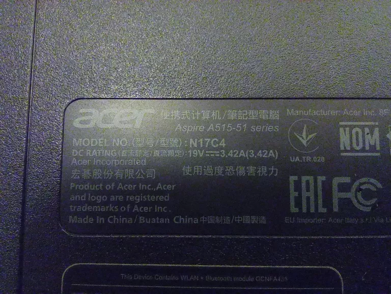 LAPTOP ACER ASPIRE 5 8GB RAM/ I5-8250U/256GB/NVIDIA GEFORCE 940MX 2GB