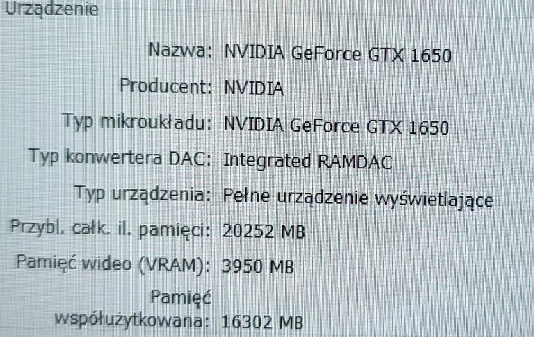 LAPTOP ASUS TUF GAMING F15 32GB/512GB 15 GTX 1650 KOMPLET