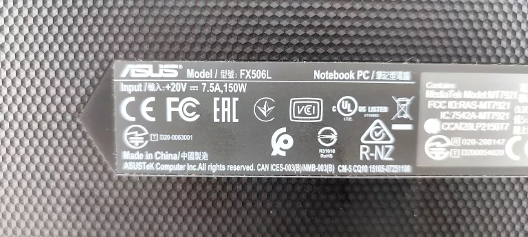 LAPTOP ASUS TUF GAMING F15 32GB/512GB 15 GTX 1650 KOMPLET
