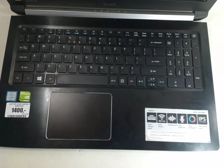 LAPTOP ACER ASPIRE 5 8GB RAM/ I5-8250U/256GB/NVIDIA GEFORCE 940MX 2GB