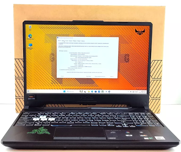 LAPTOP ASUS TUF GAMING F15 32GB/512GB 15 GTX 1650 KOMPLET