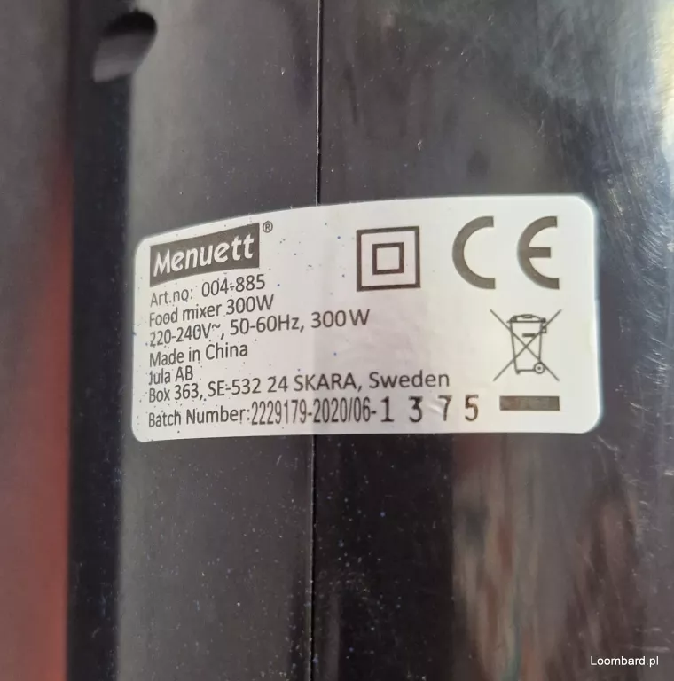 MIKSER MENUETT 004-885 CZARNY