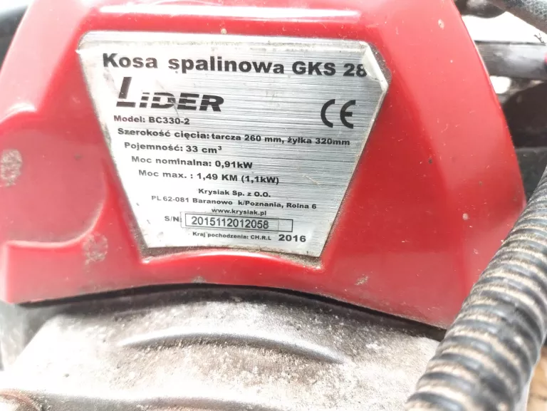 KOSA SPALINOWA LIDER GKS-28 1,5KM