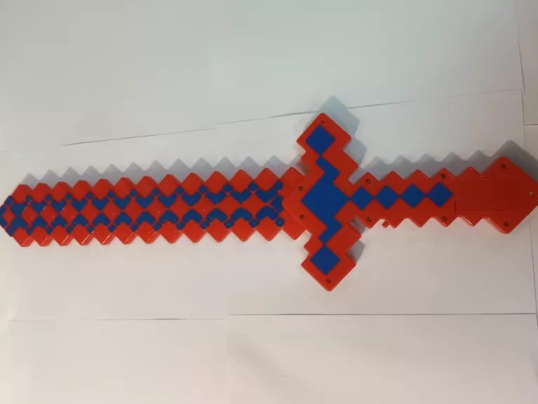ŚWIECĄCY MIECZ MINECRAFT CZERWONY