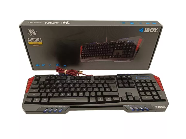 KLAWIATURA PRZEWODOWA USB IBOX AURORA INFERNO