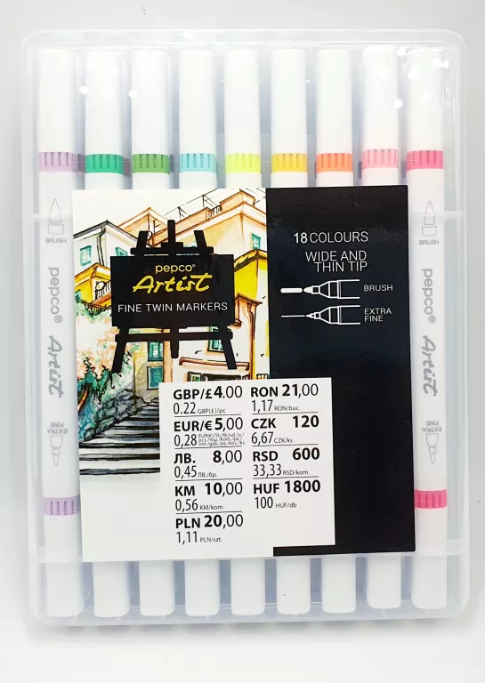 MARKERY ARTIST PEPCO FINE TWIN MARKERS 18SZT
