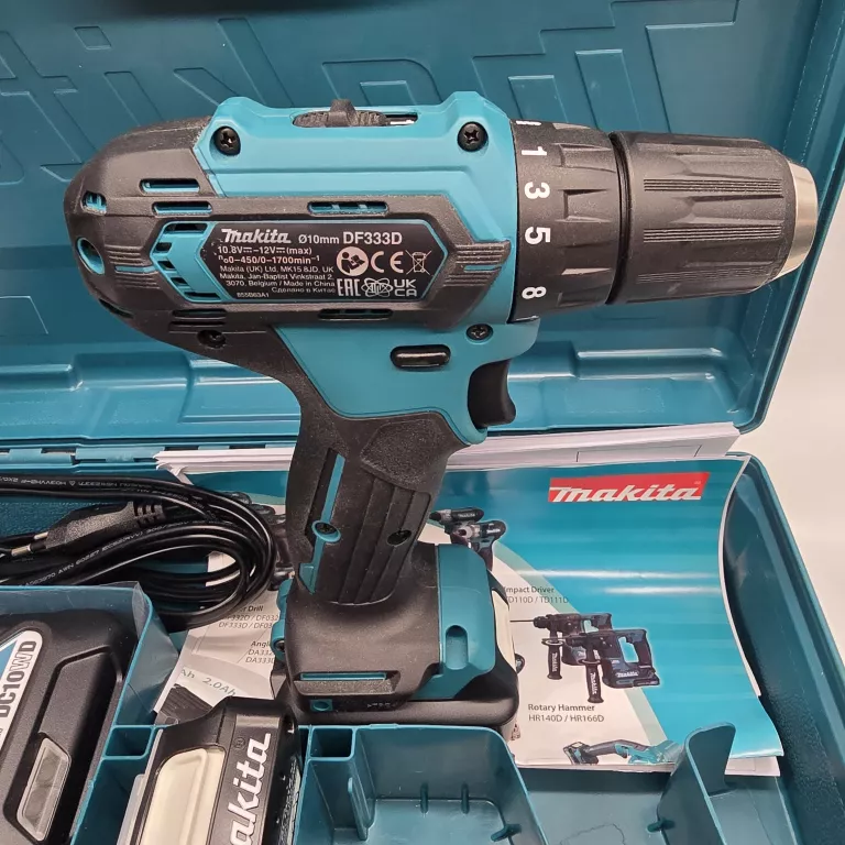 ZESTAW WKRĘTARKA MAKITA DF333D 12V / DF333DWYE / KOMPLET / STAN IDEALNY!