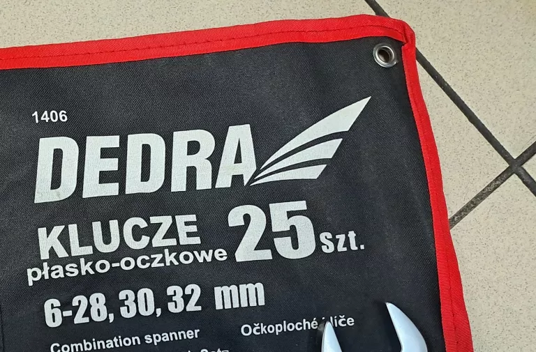 DEDRA 1406 KLUCZE PŁASKO-OCZKOWE 25 SZT.