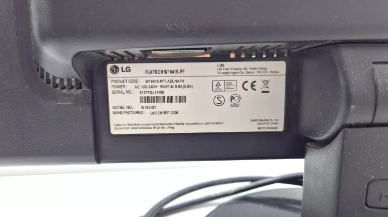 MONITOR LG FLATRON W1941S