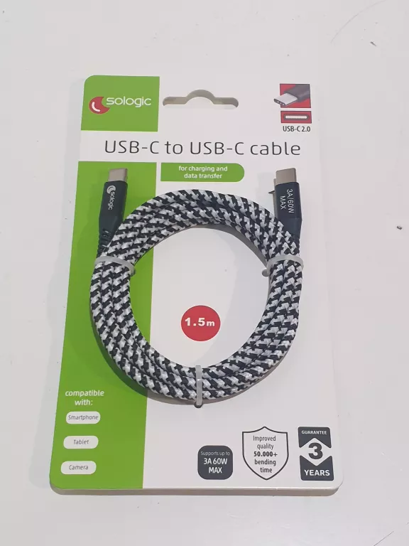 KABEL SOLOGIC USB-C USB-C 1,5M