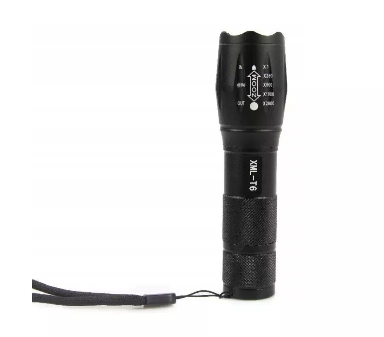 LATARKA TAKTYCZNA LED ZOOM XML-T6 DUŻY  ZASIĘG X2000