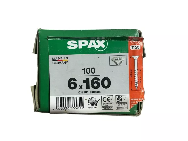 WKRĘTY DO DREWNA SPAX 6 X 160 MM 100 SZT.