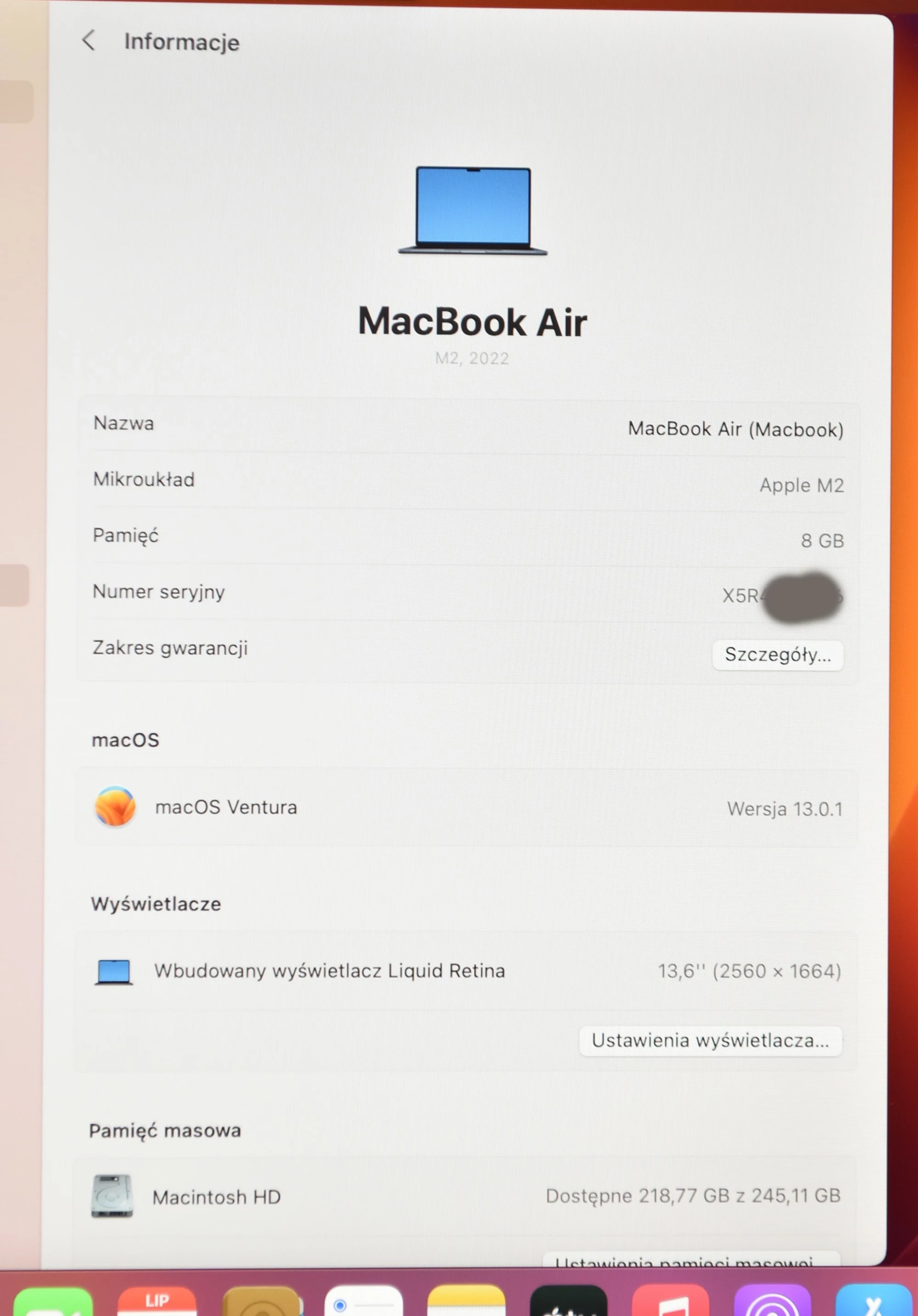 laptop-apple-macbook-air-136-m2-8gb-ram-256gb-ssd-pojemnosc-dysku-256