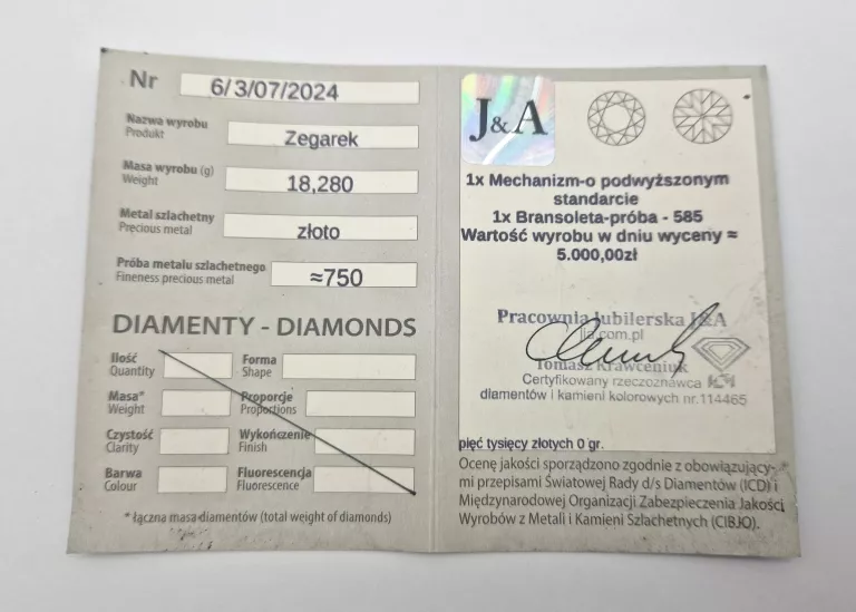UNIKALNY PIĘKNY ZABYTKOWY ZŁOTY ZEGAREK