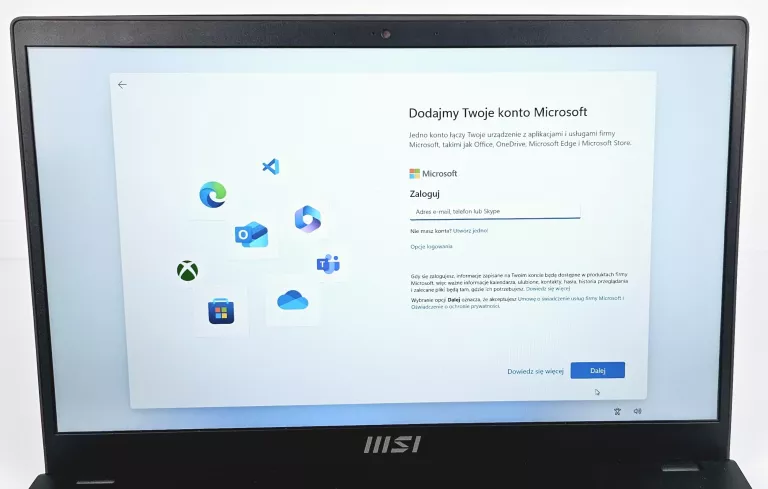 LAPTOP MSI TE-MM-B11M KOMPLET