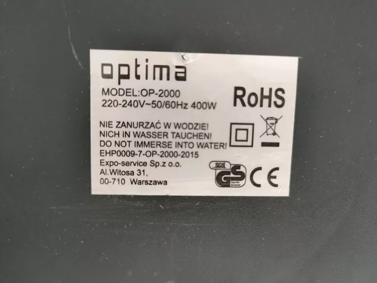SOKOWIRÓWKA WOLNOOBROTOWA OPTIOMA OP-2000