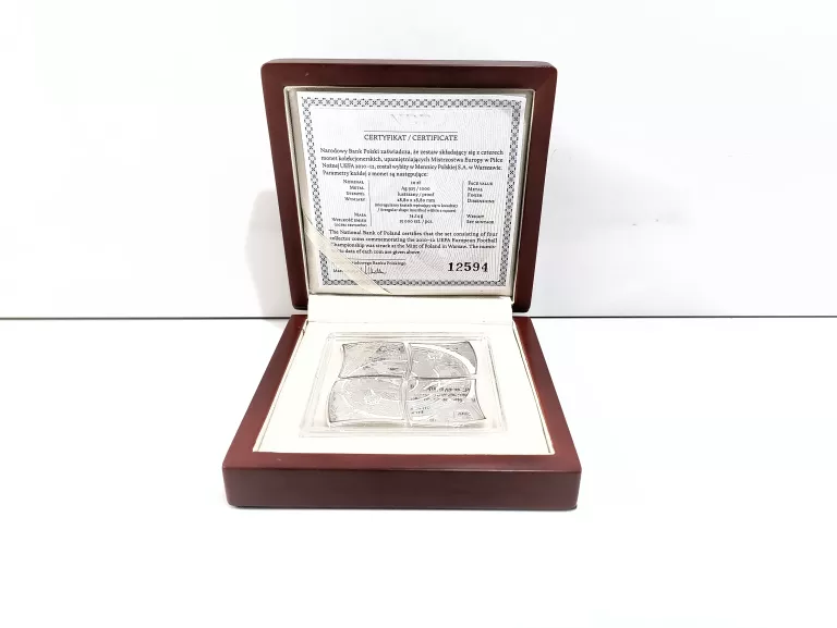 10 ZŁ EURO 2012 ZESTAW CZTERECH MONET SREBRNYCH 2012 AG 925 4X14,14G