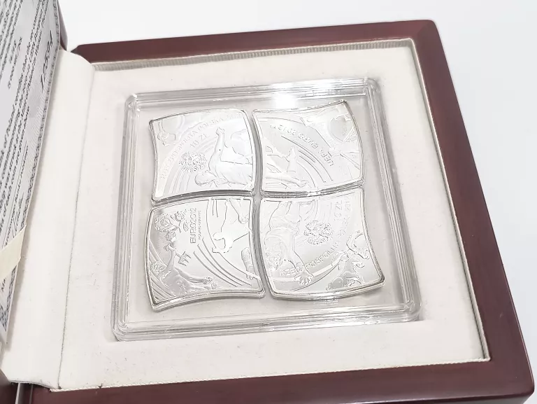 10 ZŁ EURO 2012 ZESTAW CZTERECH MONET SREBRNYCH 2012 AG 925 4X14,14G