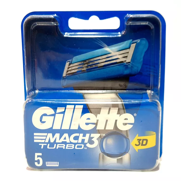 ORYGINALNE NOŻYKI WKŁADY DO MASZYNKI GILLETTE MACH3 TURBO 5 SZT