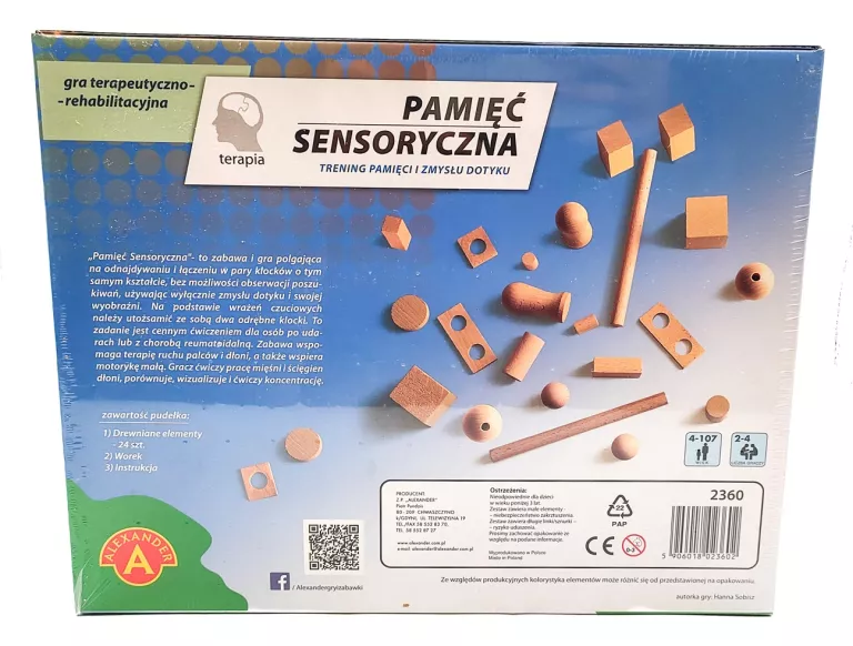 GRA TERAPEUTYCZNO - REHABILITACYJNA, PAMIĘĆ SENSORYCZNA ALEKSANDER