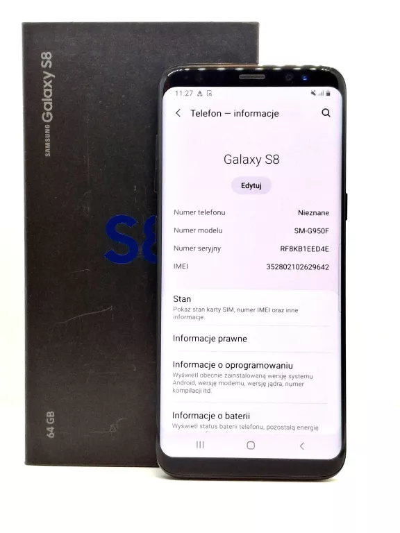 SMARTFON SAMSUNG GALAXY S8 4GB/64GB MIDNIGHT BLACK