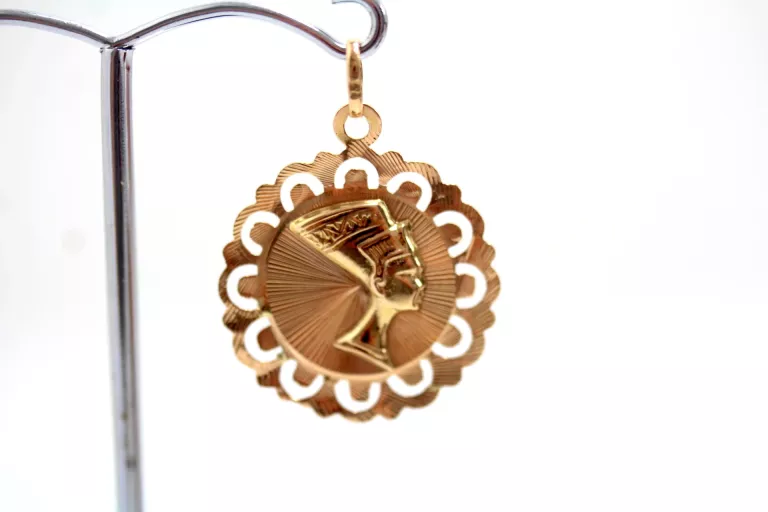 zlota-zawieszka-nefretete-585-143g-stan-uzywany