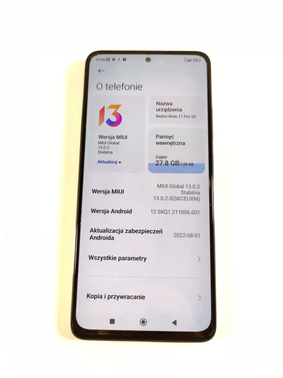 TELEFON REDMI NOTE 11 PRO 5G 6/128GB ŁADOWARKA