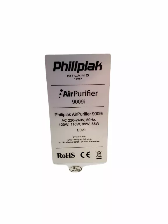 OCZYSZCZACZ POWIETRZA PHILIPIAK AIR PURIFIER 9009I KOMPLET