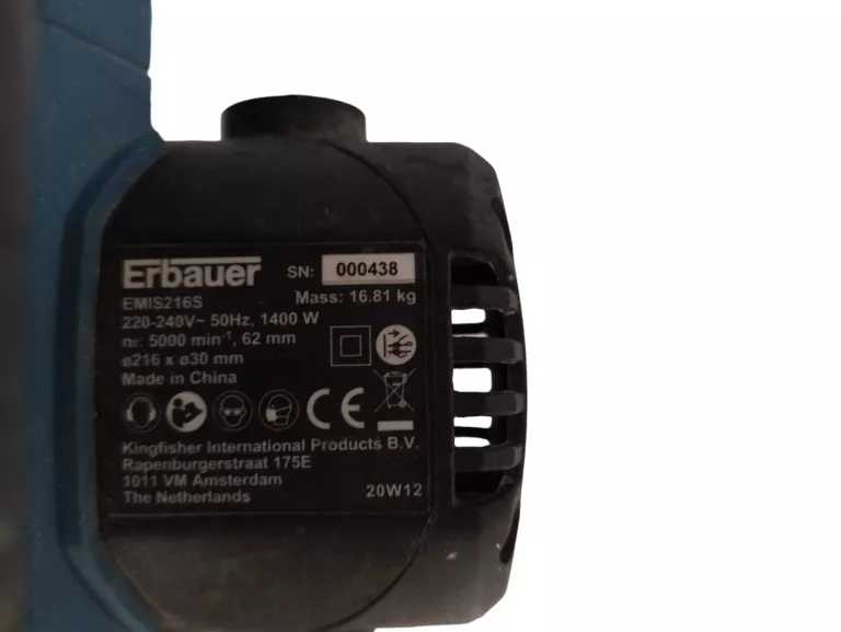 PIŁA UKOŚNICA ERBAUER EMIS216S 1400 W 216 MM