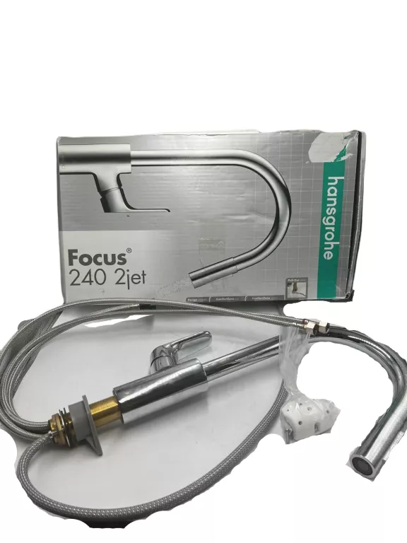 BATERIA KUCHENNA HANSGROHE FOCUS M41 STOJĄCA 240 Z WYCIĄGANĄ WYLEWKĄ 2JET
