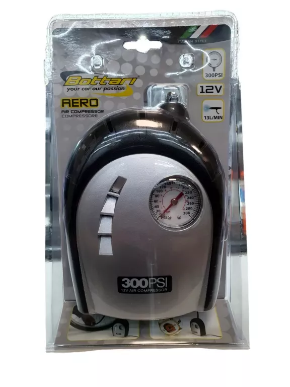 BOTTARI KOMPAKTOWY KOMPRESOR SAMOCHODOWY 300 PSI