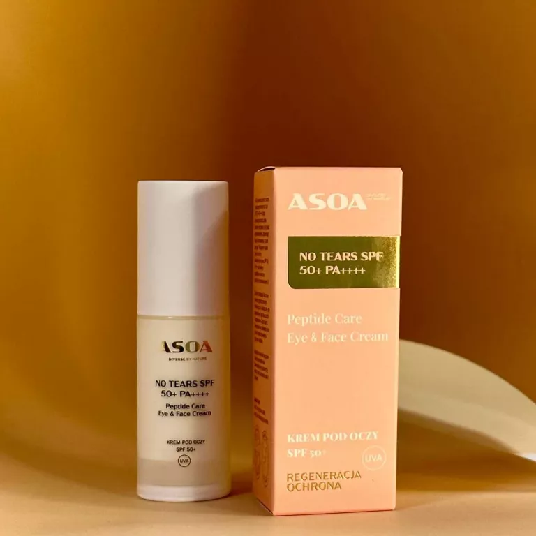 ASOA KREM DO TWARZY I POD OCZY NO TEARS PEPTIDE SPF 50+ PA++++ PEPTYDY